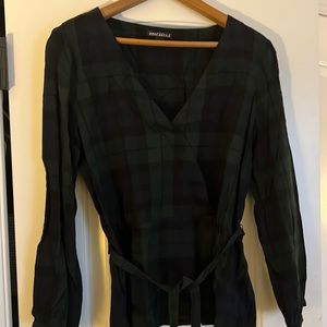 J.crew Mercantile mock wrap around blouse